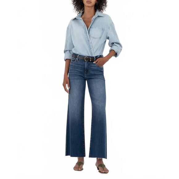 KUT FROM THE KLOTH Denim - NEW KUT FROM THE KLOTH kelsey high rise ankle flare jeans in royal